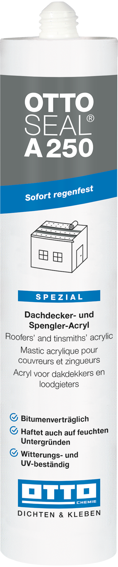 Ottoseal® A250 - Der Dichtstoff für den Dachbereich und feuchte Untergründe 310 ml